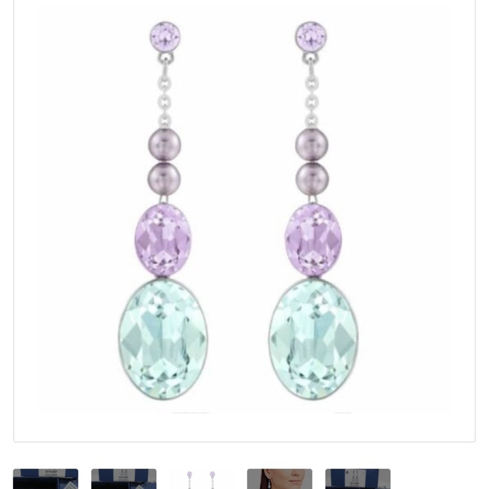 Swarovski Clay Jewel Pear Necklace & Earring Set